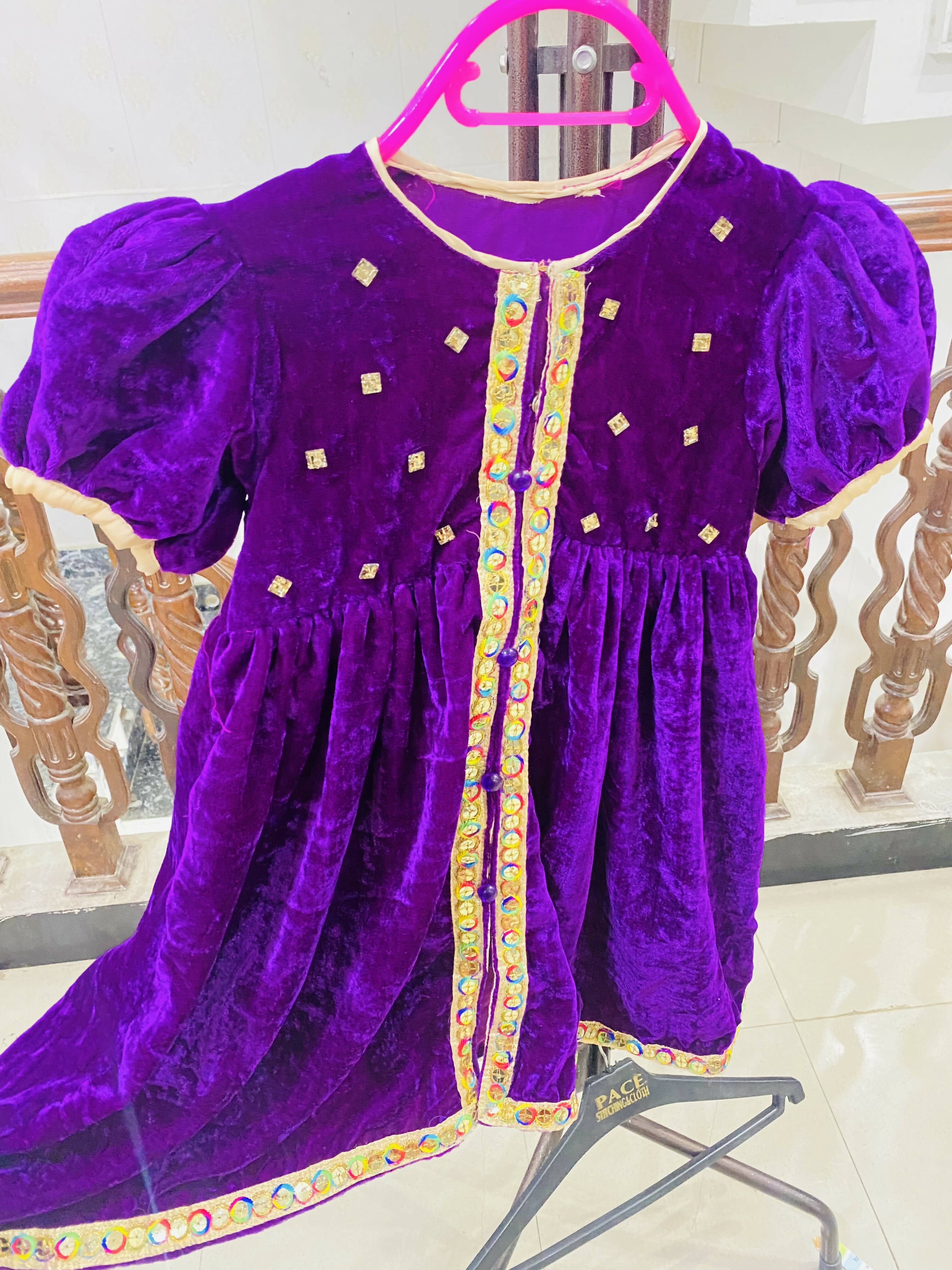 Purple Frock | Size: 3 to 4 Years Old | Girls Skirt & Dresses | New