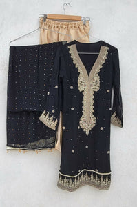 Black Embellished Suit | Women Locally Made Formals | Worn Once