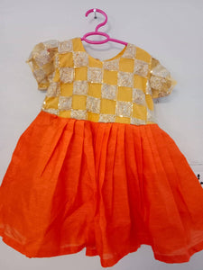 Yellow Orange Dress | Girls Dress | New