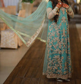 Blue Refined Walima Bridal maxi | Women Bridals | Medium | Worn Once