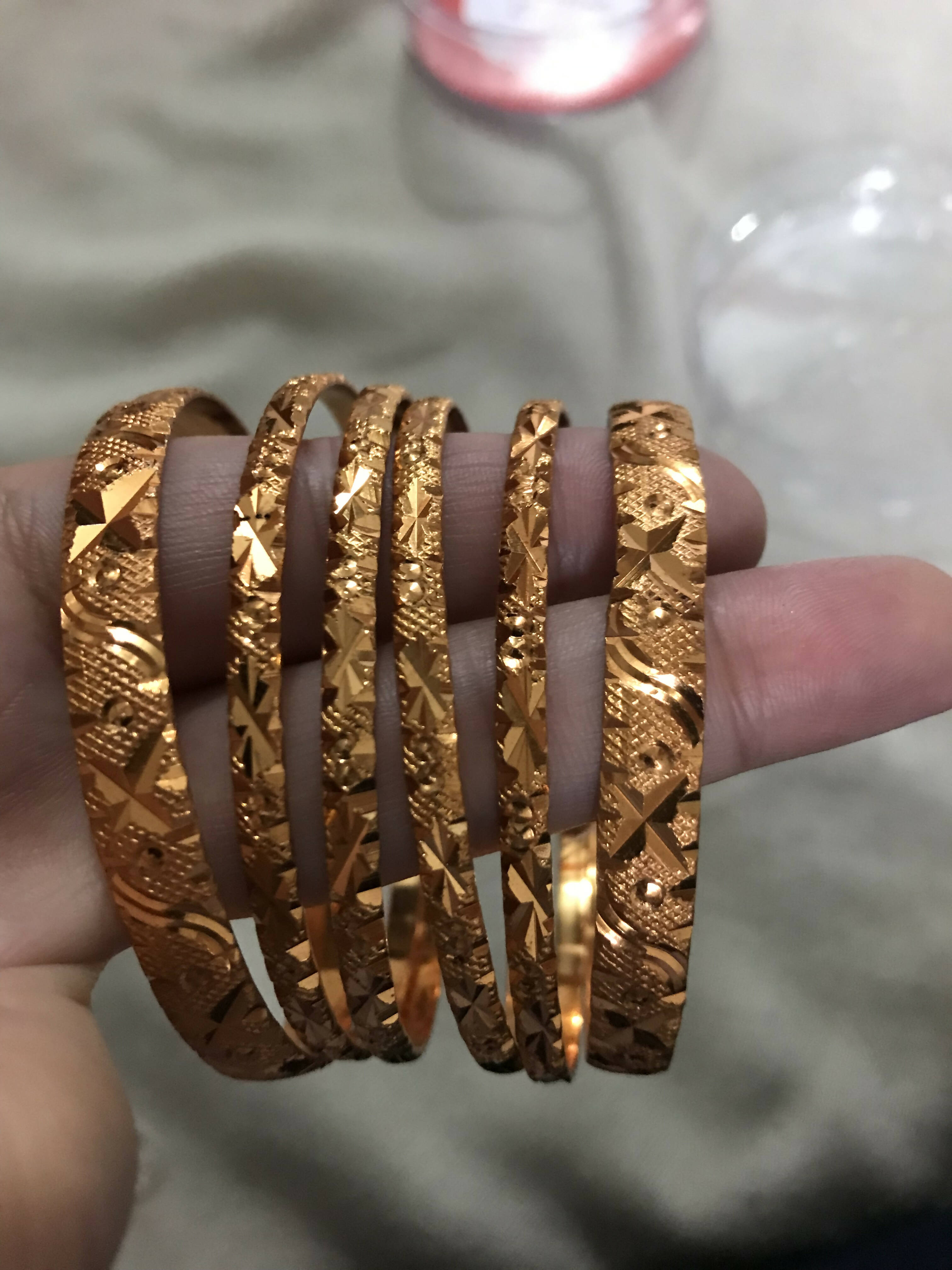 Beautiful Gold Look Bangles | Women Jewelry | Size: 2.5 inch | New