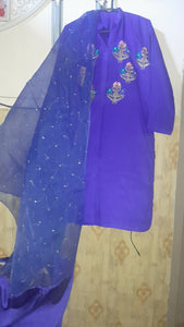 Beautiful Cotton Silk 2 Pc Suit | Women Locally Made Formals | Medium | Worn Once