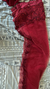 خالص سرخ دلہن کا لباس (سائز: S) | خواتین دلہن | ایک بار پہنا۔