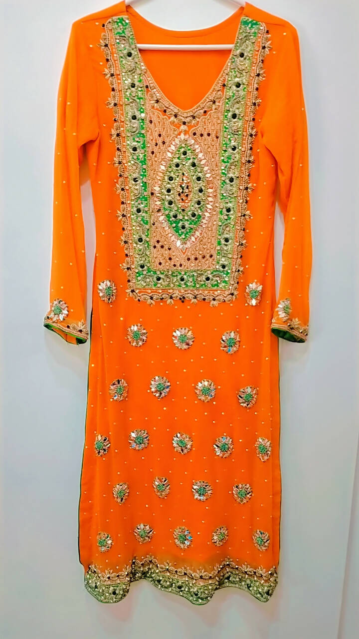 Orange formal Suit | Women Locally Made Formals | Medium | Preloved