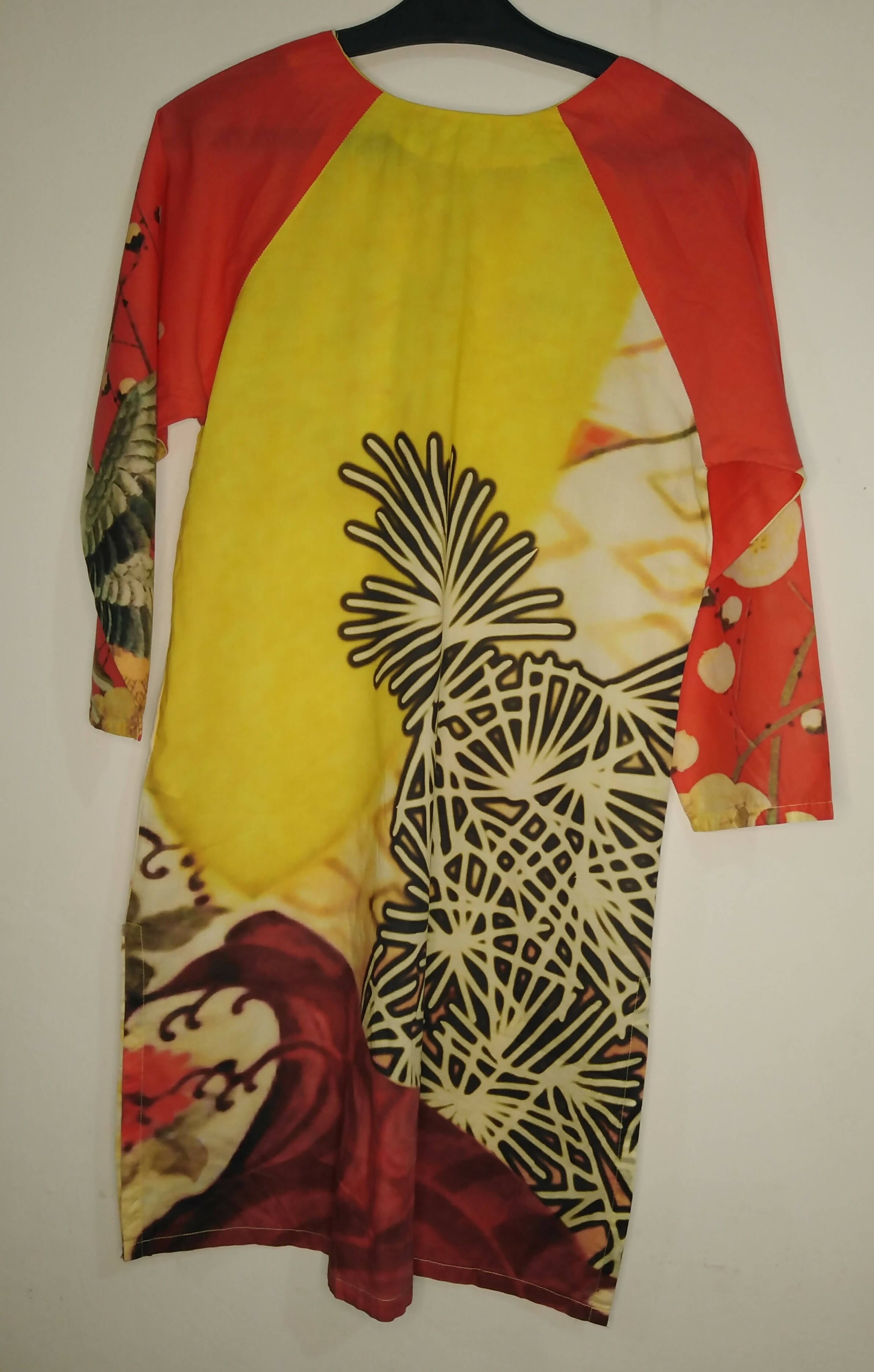 Sana Safinaz | Signature Lawn Yellow Printed Kurta | Women Branded Kurta | Small | Preloved