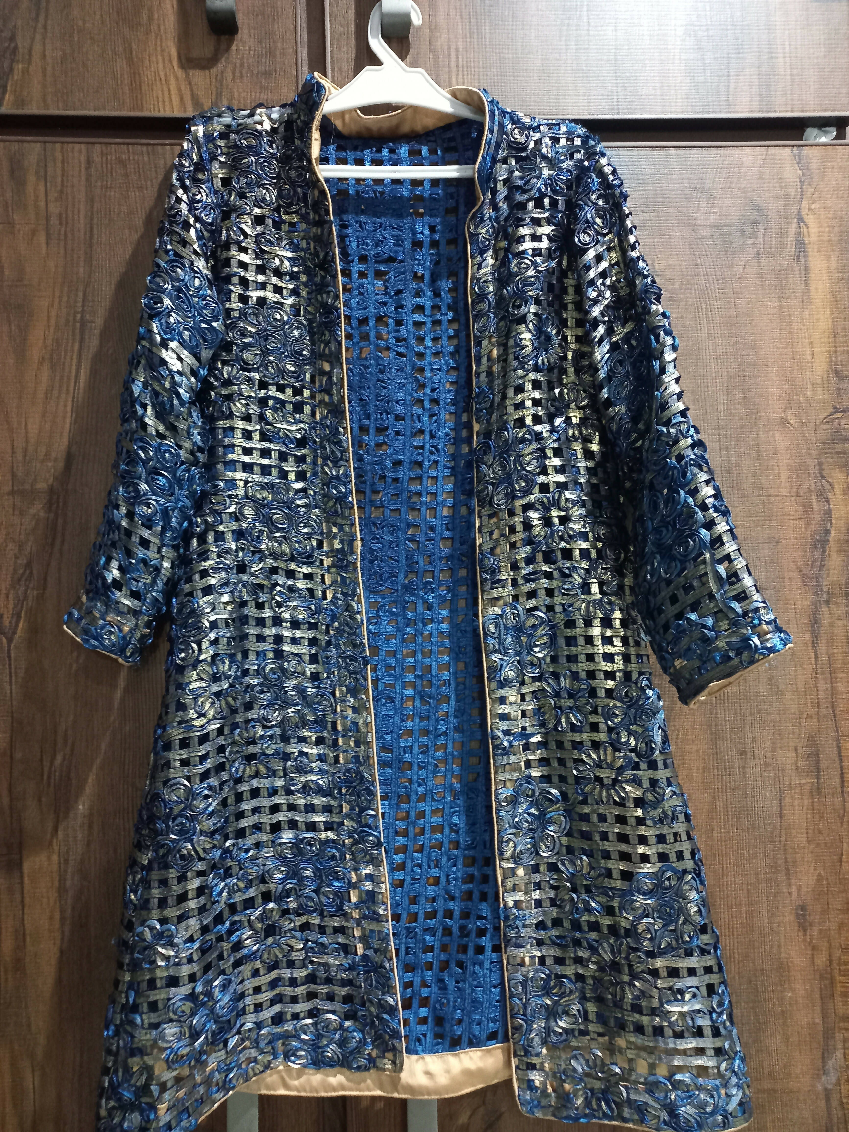 Stunning Blue Gown Shirt (Size: M ) | Women Formals | Preloved