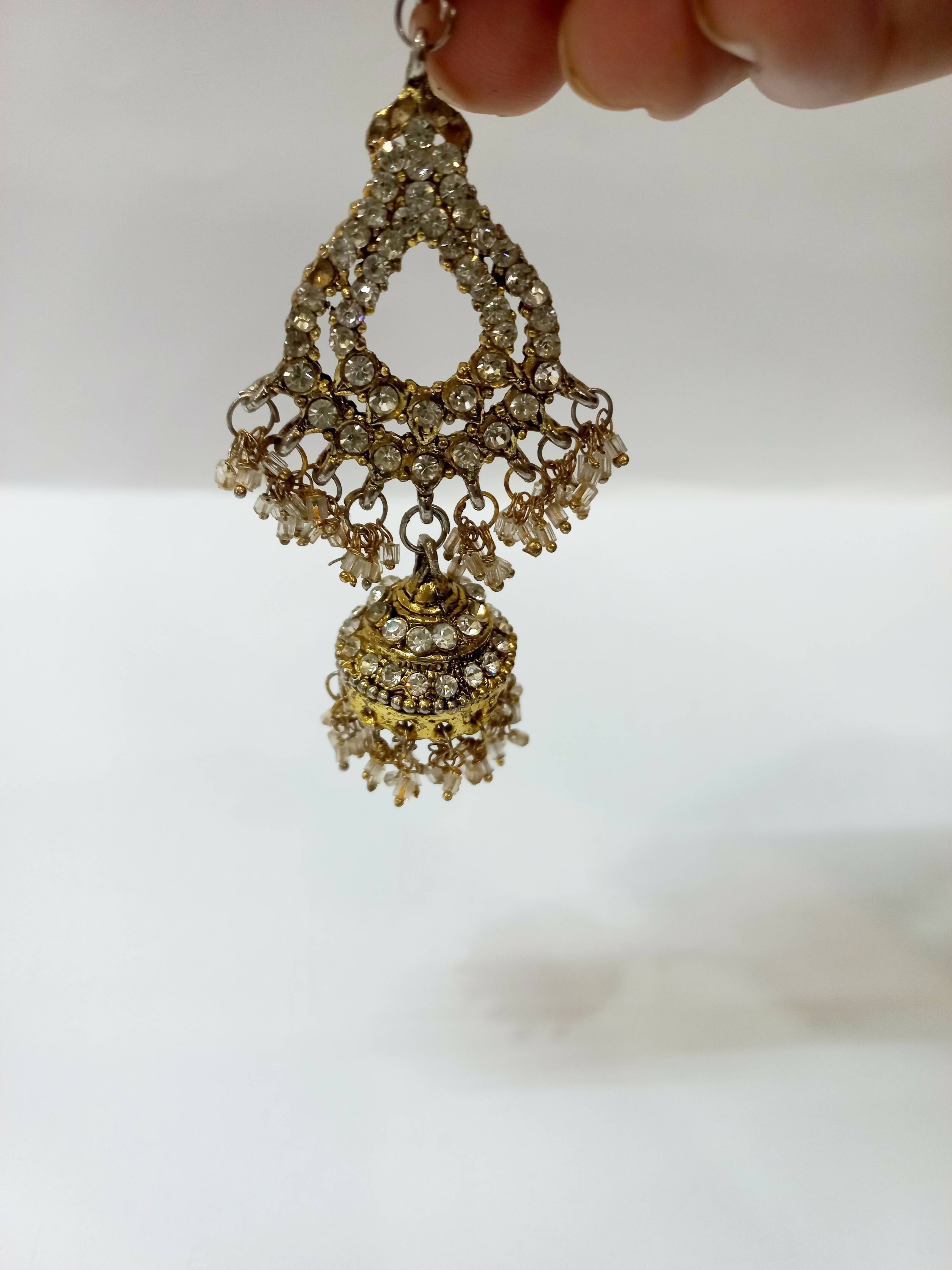 Golden Festive Heavy Earrings | Women Jewellery | Large | Worn Once