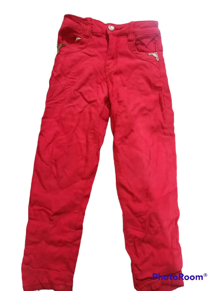 Red Girls Pant ( Size: M ) | Girls Bottom and Pants | Preloved