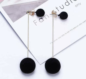 Pair Of Dangle Black Ball Earrings | Women Jewelry | Brand New With Tags