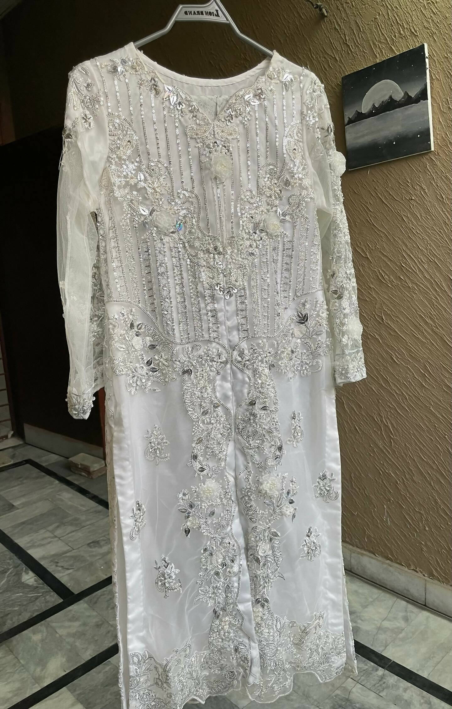 Fancy Net Embroidered Suit | Women Locally Made Formals | Small | New