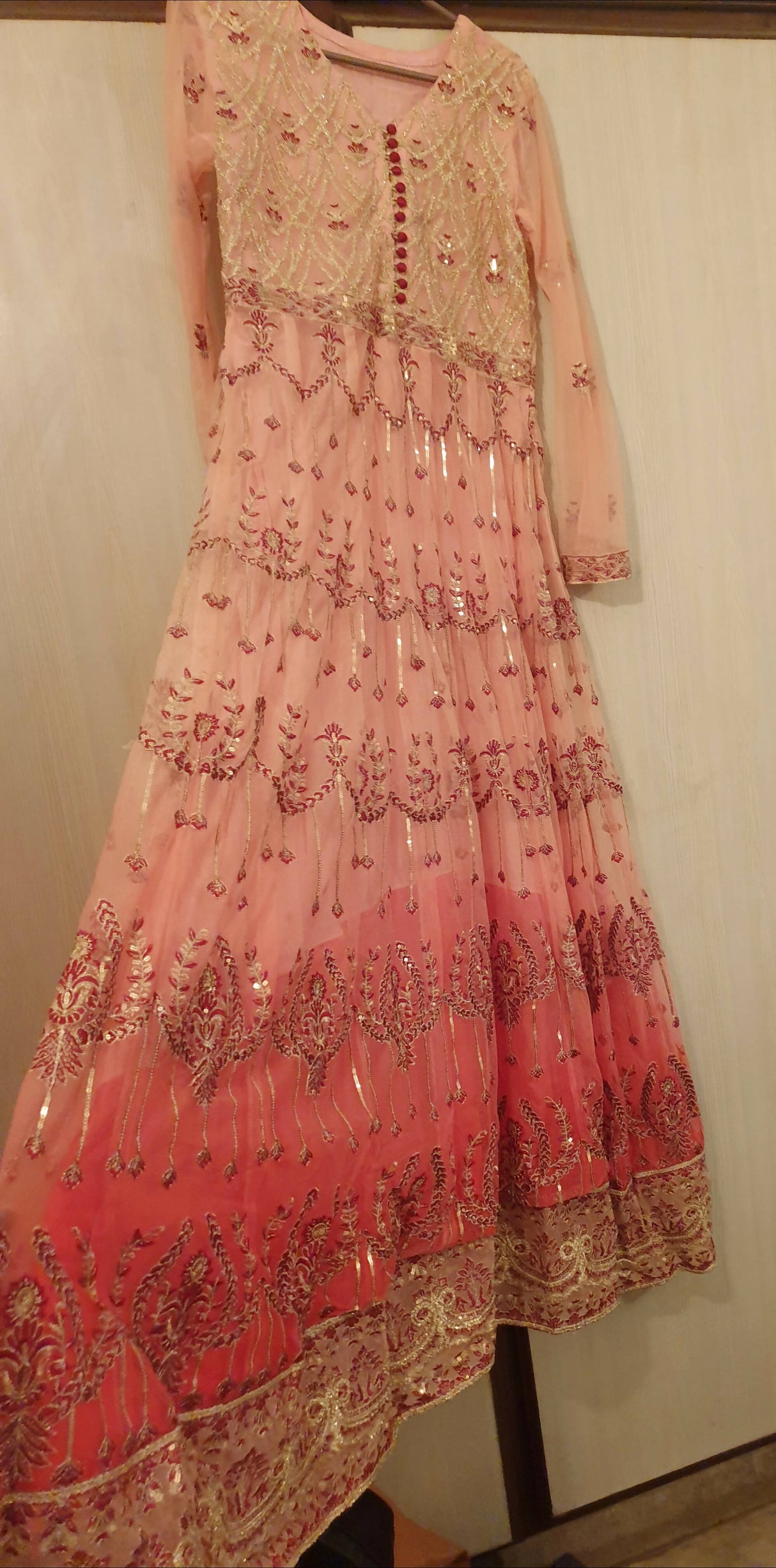 Formal pink ombre maxi (Size: S ) | Women Frocks & Maxis | Worn Once