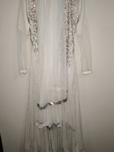 White Fancy Maxi | Women Froks & Maxis | Small | Preloved