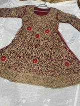 Luxurious Red Lehnga Dupatta Wedding Baraat Suit | Women Bridals | Small | Worn Once