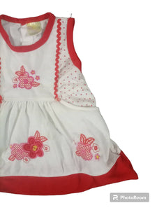 Red & White Baby Frock (Size: XS) | Girls Tops & Shirts | Preloved