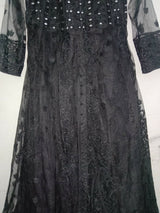 Black Long Maxi Open Frock | Women Frocks & Maxis | Medium | Worn Once