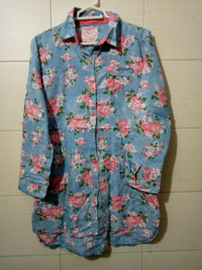 BLUE lady fashion | Printed Cotton Shirt For Woman | Preloved