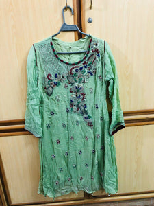 parrot frock with ghrara | Women Formals | Preloved