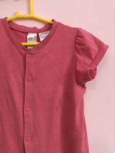 H&M | Pink baby romper 8-12 months | Kids Bodysuits & Onesies | Preloved