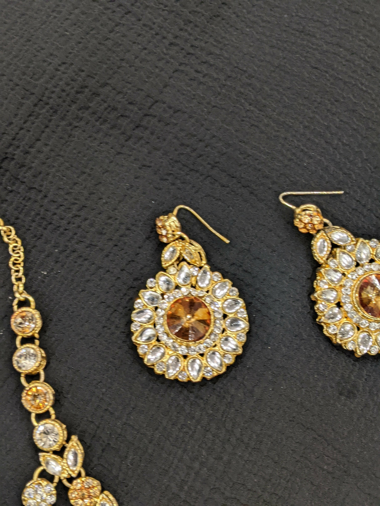 Gold partywear necklace set | Women Jewelry | Worn Once