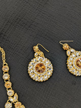 Gold partywear necklace set | Women Jewelry | Worn Once