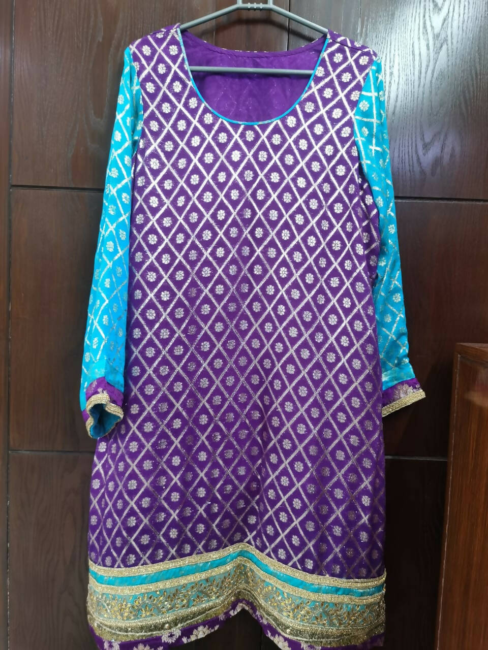 Multi Shade Chiffon Suit | Women Locally Made Formals | Large | Worn Once