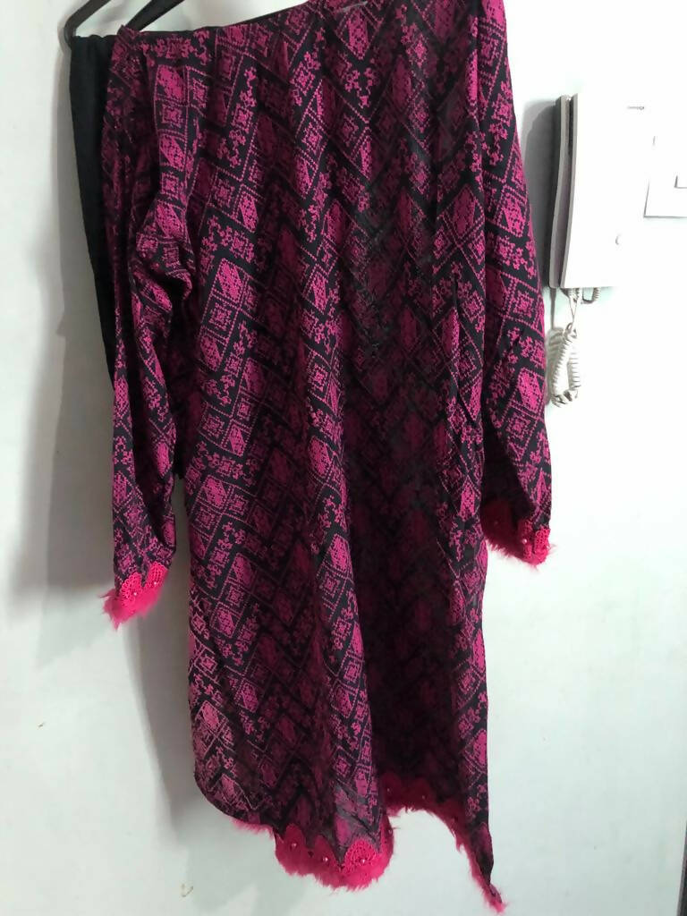 Brareeze | Purple Color 2 Pc Stitched Suit | Women Branded Kurta | Medium | Preloved