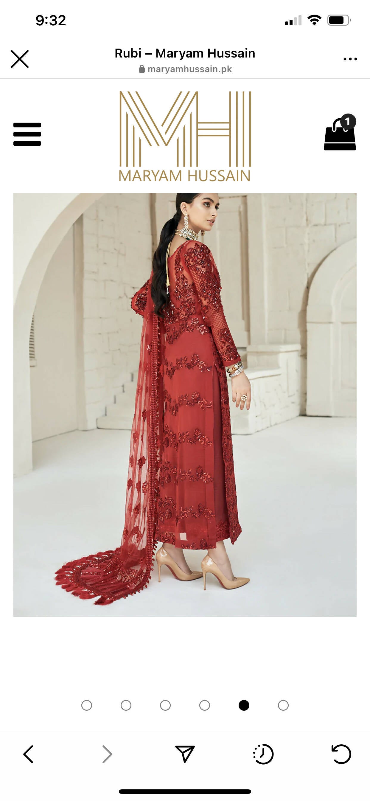 maryam hussain | Maroon 3 piece suit luxury wedding collection | Women Formals | New