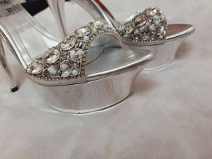 Image | Bridal heels shoes (Size: 37) Women Shoes | Worn Once