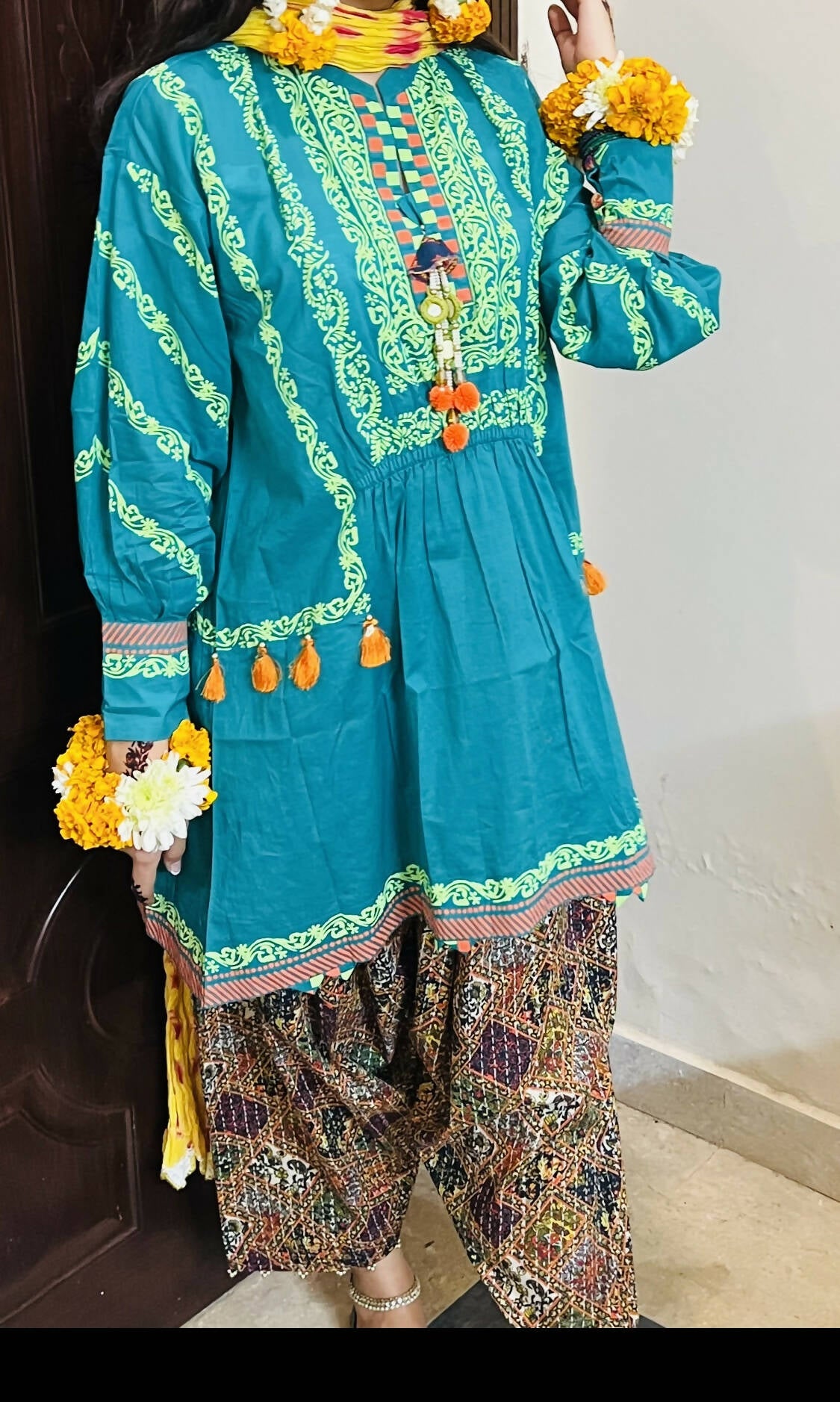 Gul Ahmed | Blue 3Pc suit | Women Branded Kurta | Medium | Worn Once