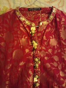 Limelight | Formal Red Top (Size: M )| Women Branded Formals | Worn Once