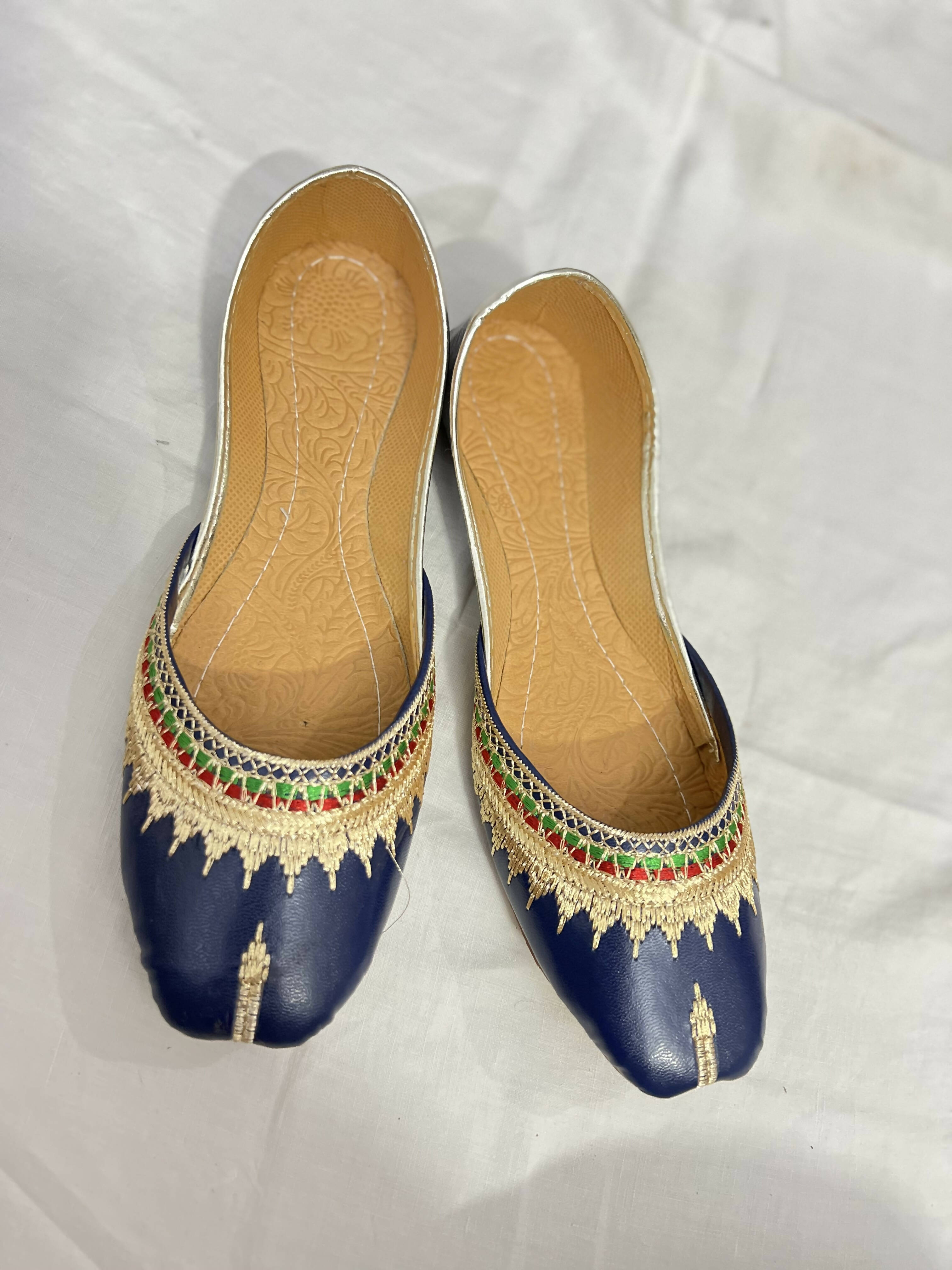 Blue Color Khussas ( Size: 38 ) | Women Shoes | New