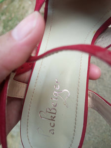 Black beiger | Maroon Red heels | Women Shoes | Preloved