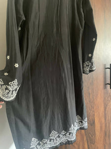 Image | Black embroidered Kurta | Women Branded Kurta | Small | Preloved