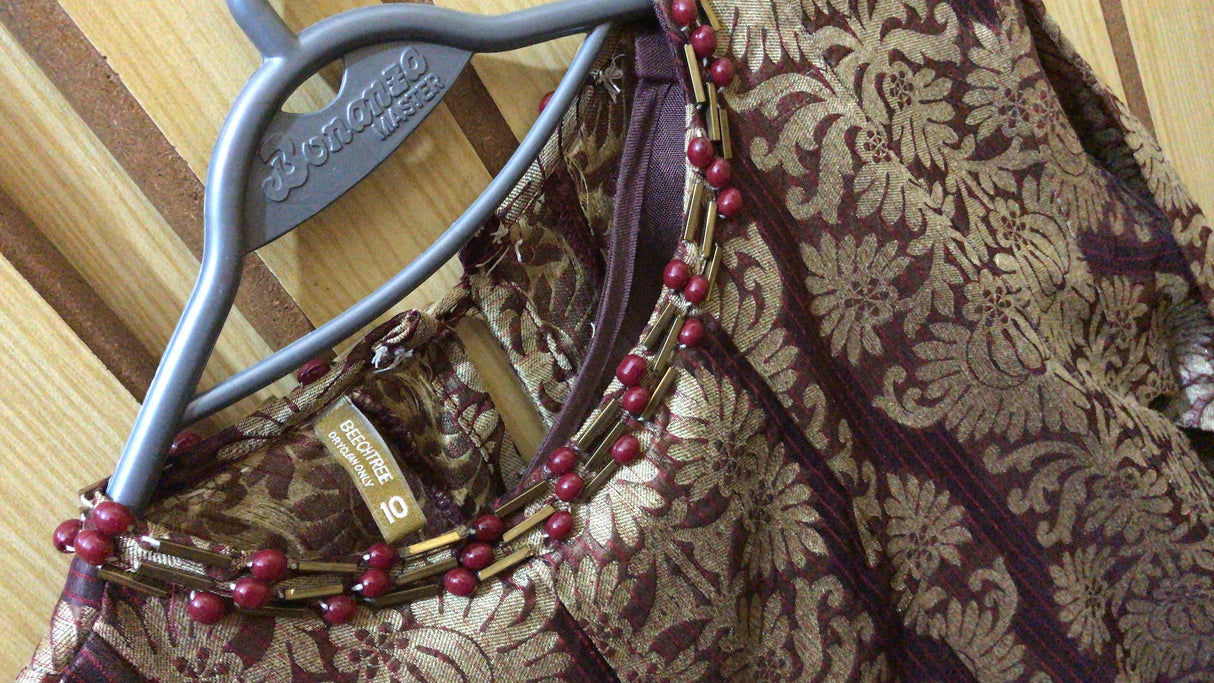 Beechtree | Jacquard organza Kurta with dupata (Size: S ) | Women Branded Formals | Worn Once