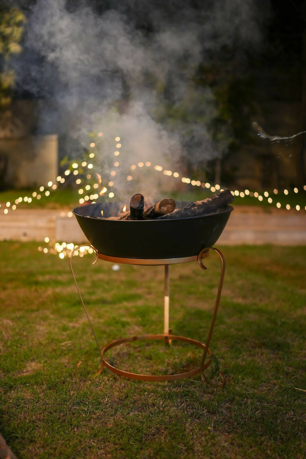 PORTABLE FIREPIT WITH GOLDEN STAND | FOR YOUR HOME | BRAND NEW