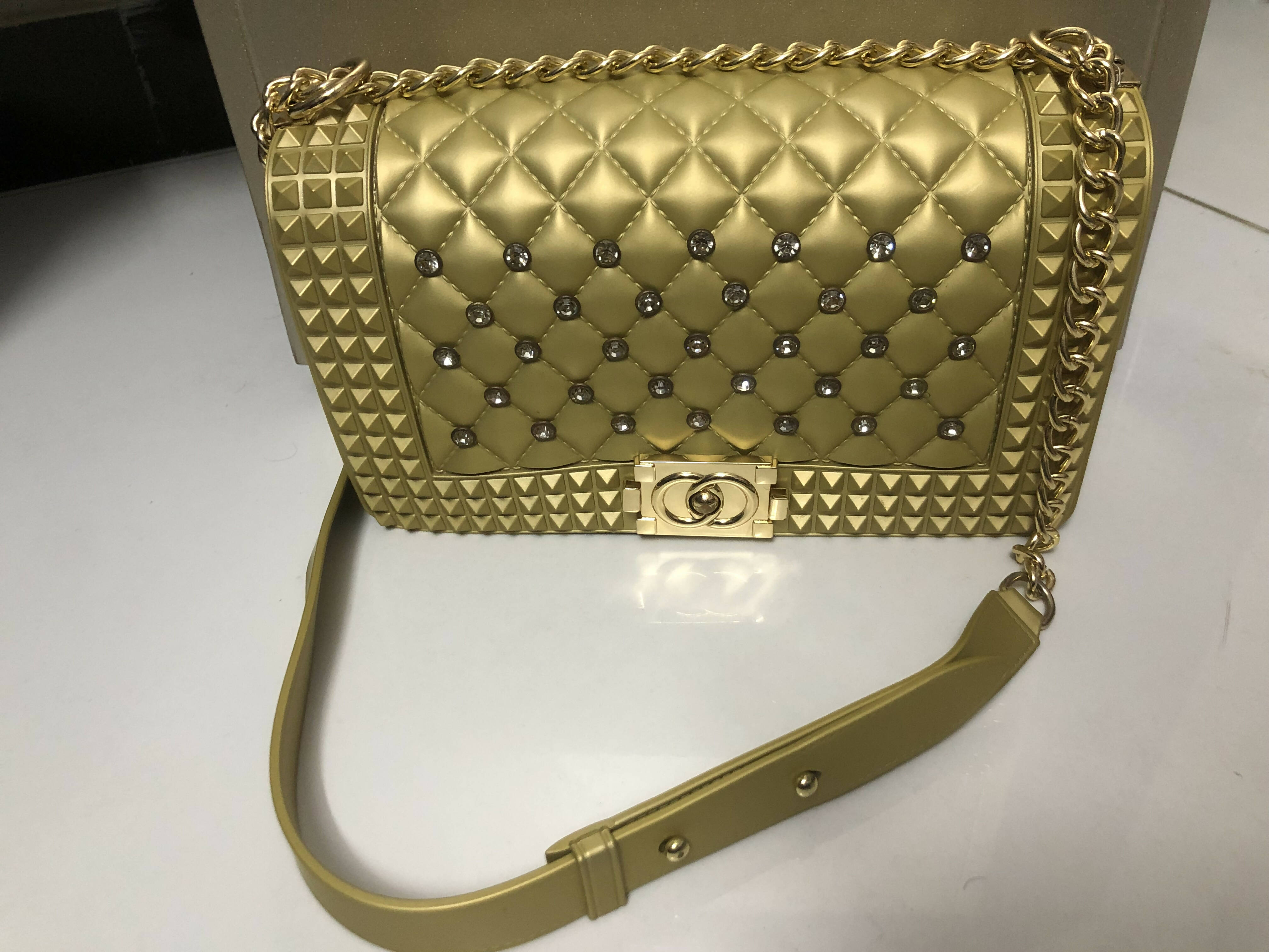 Fancy Golden Handbag (Size: M )| Women Bags | Worn Once