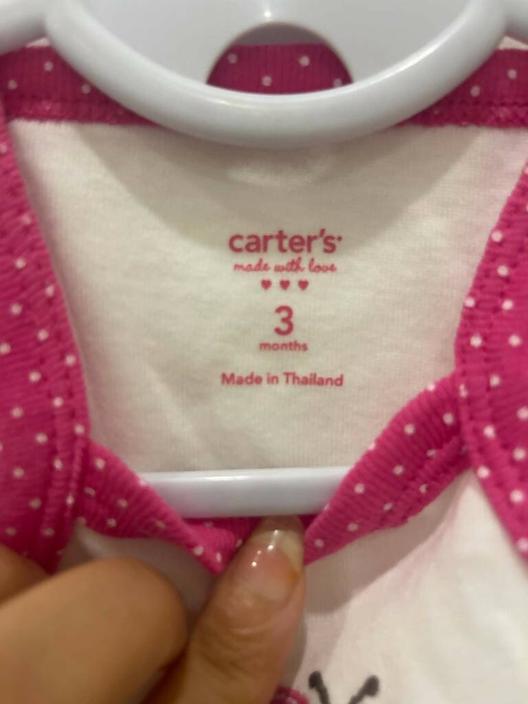 Carter’s | Pink Onesie 3 months | Kids Bodysuits & Onesies | Preloved