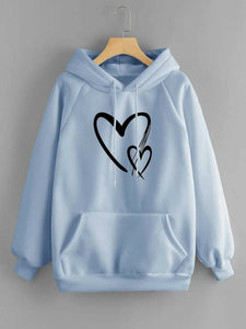 Two Heart Shaped Hoodie (ALL SIZES) | Women Hoodies | New