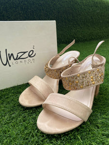 Unze London | Beige Heels | Women Shoes | Size 38 | Preloved