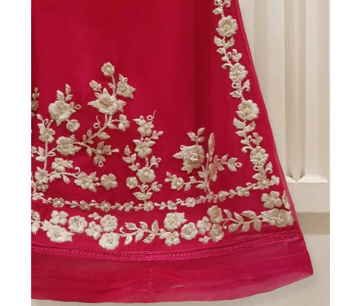 Aghanoor | Beautiful Red 2 Pc Frock Suit (Size: Medium) | Women Branded Formals | Worn Once