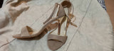 Sulafah | Beige Pencil Heel Formal Sandal | Women Shoes | Size: 10 | Worn Once