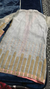 Sapphire | Formal pearl work suit (Size: S ) | Women Branded Formals | Worn Once