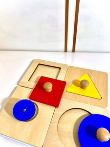 4 Single Shaped Puzzle Set | Montessori Toys | Brand New