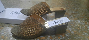 Unze | Stylish Golden Heels | Women Shoes | Size:38 | Wore once