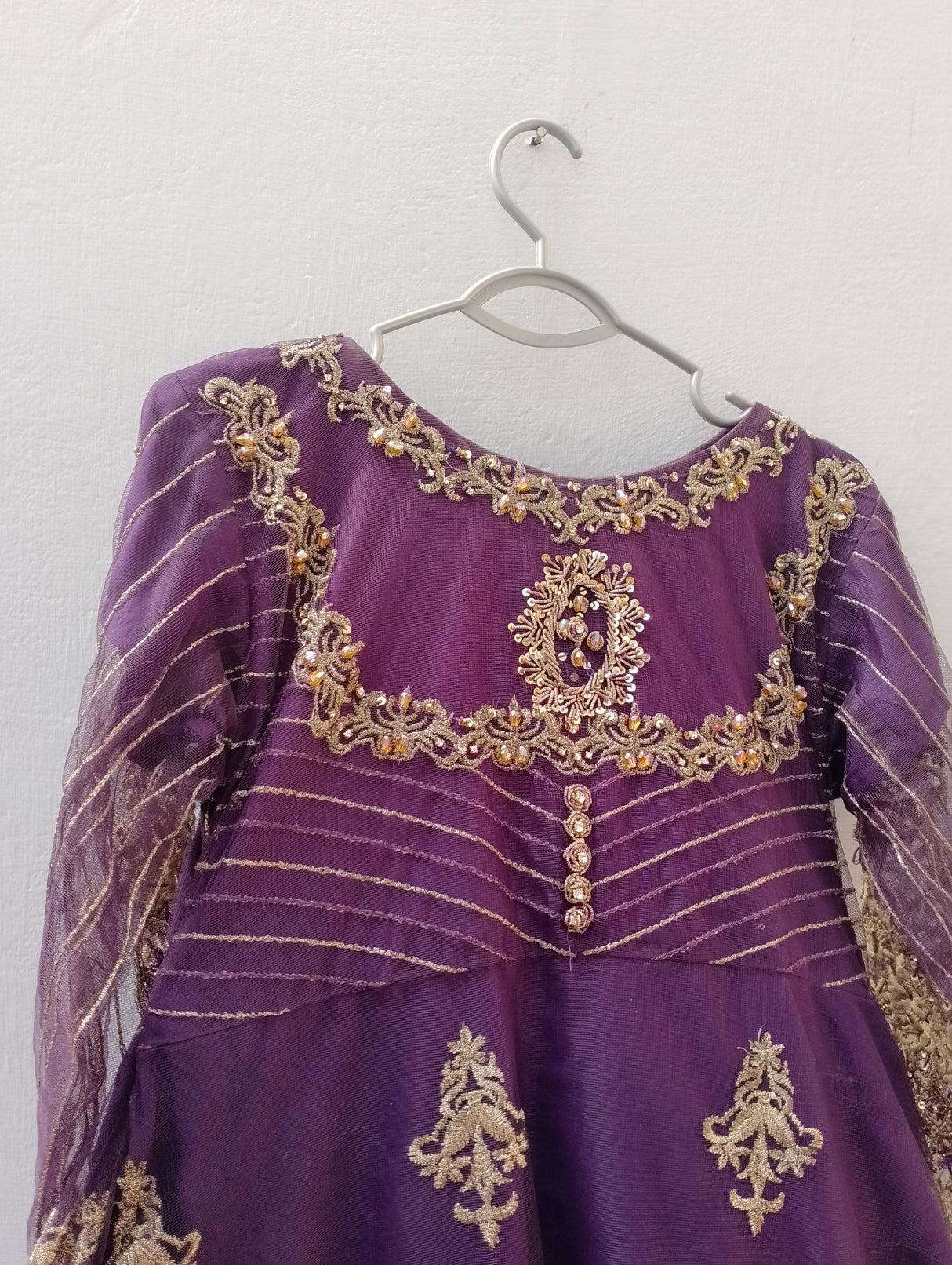 Stylish Net Embroidered Maxi | Women Frocks & Maxis | Medium | Worn Once