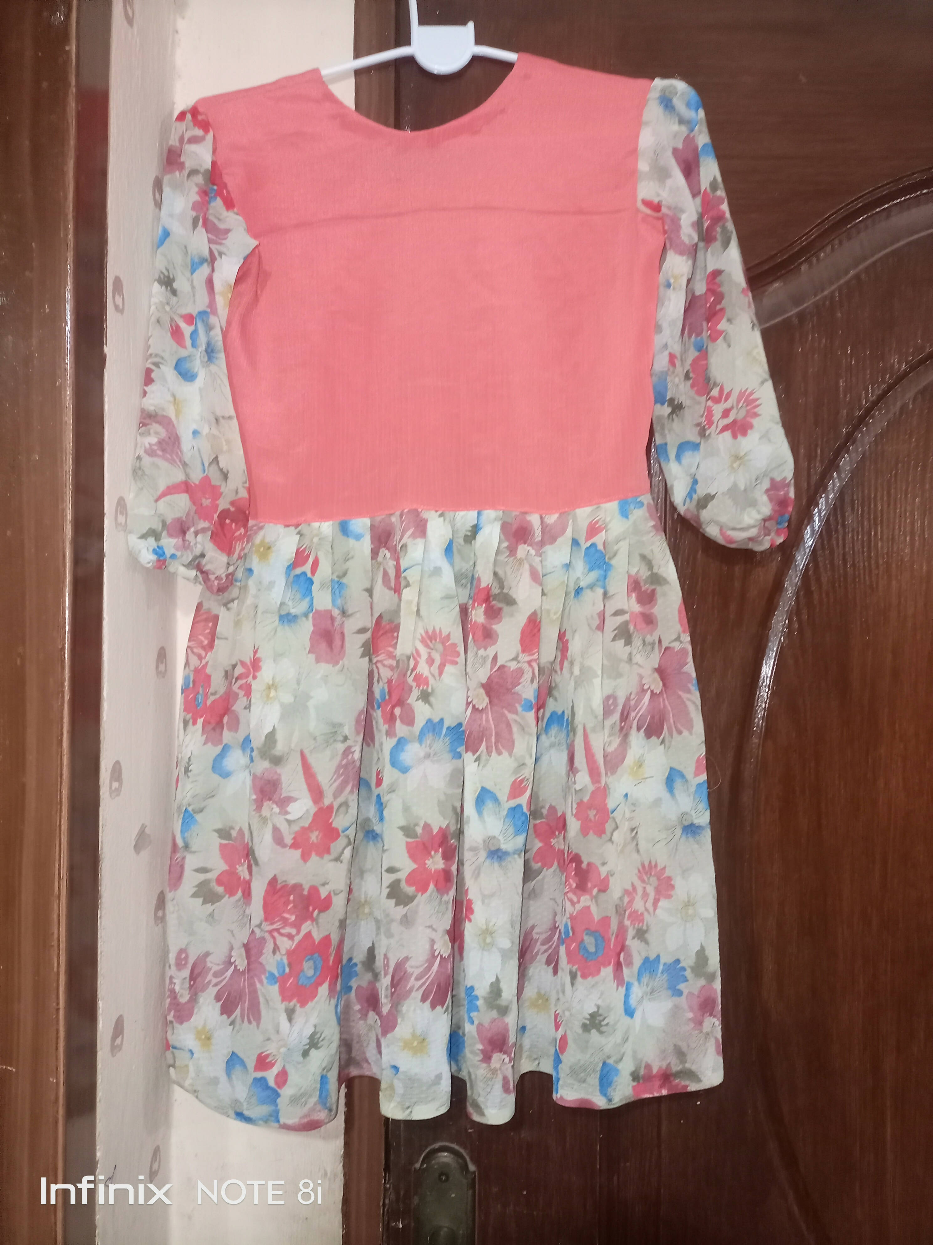 Chiffon frock (Size: 7 to 10 years ) | Girls Skirts & Dresses | Worn Once