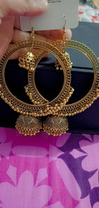 Gold round large jhumky | Women Jewelry Earrings | New