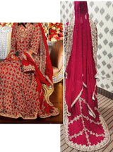 Stylish Red Bridal Baraat Lehnga | Women Bridals | Medium | Preloved