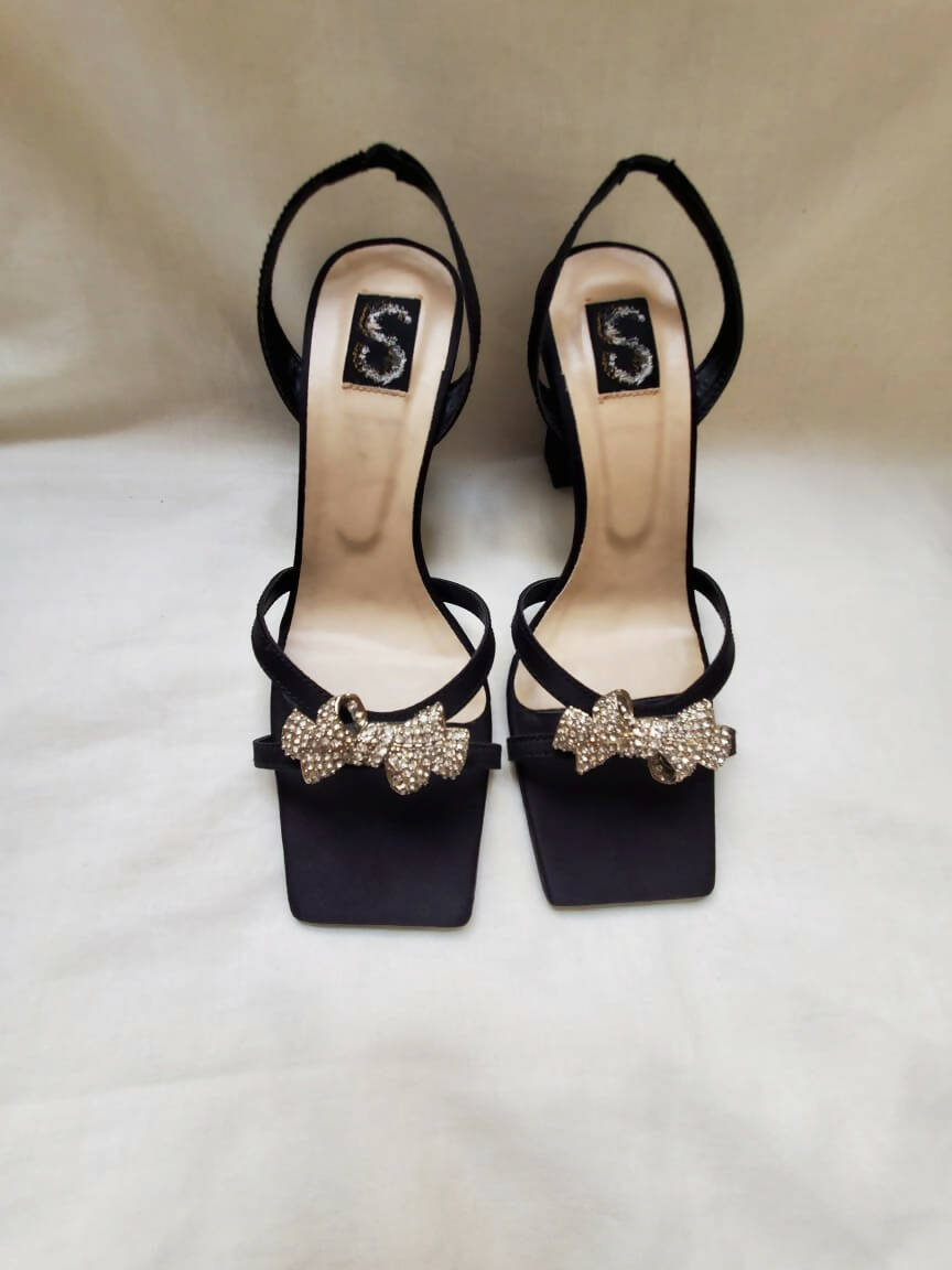 Sana Safinaz | Fancy Black Heels ( Size : 40 ) | Women Shoes | New