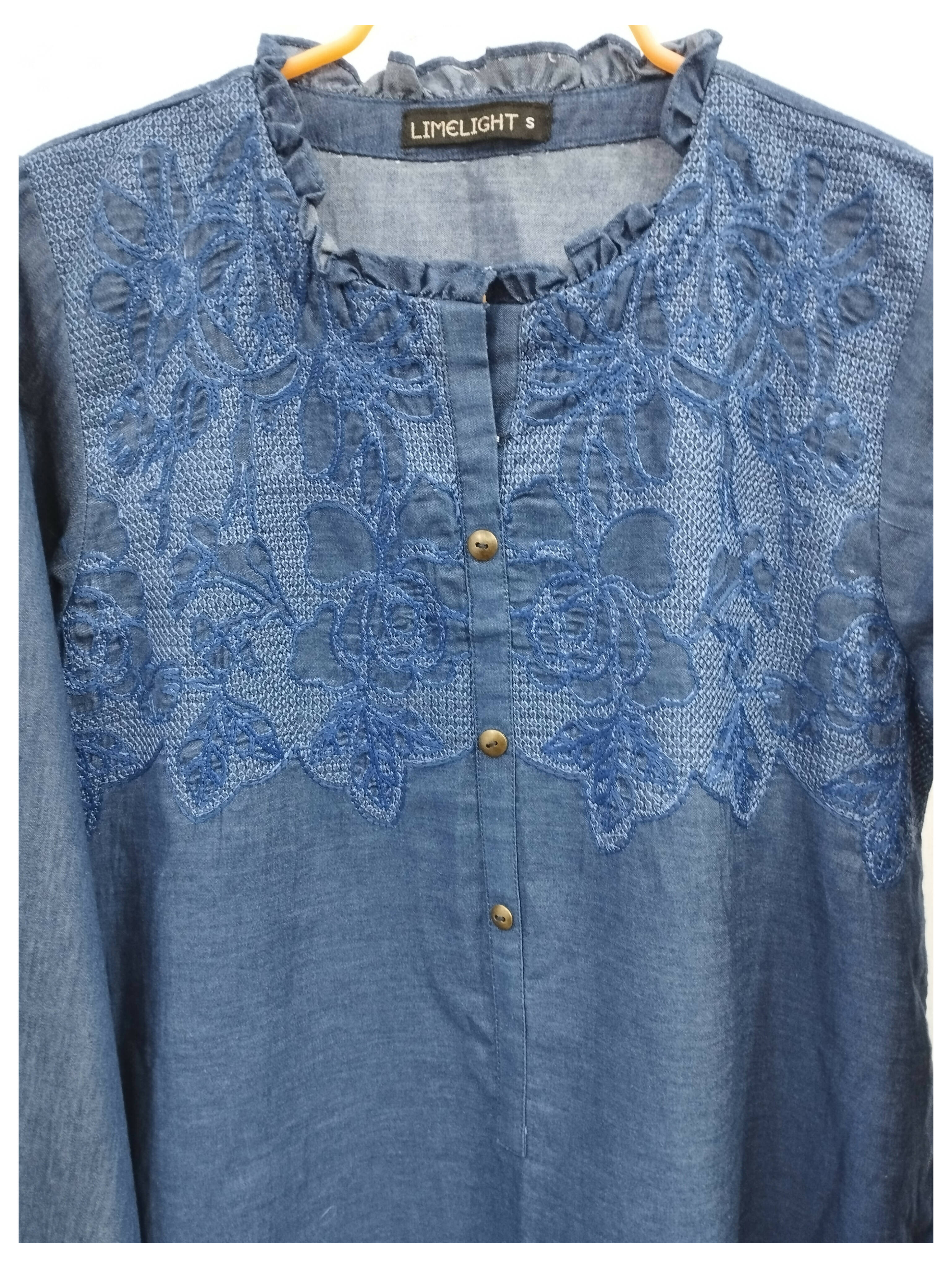 Limelight | Blue Denim Kurta | Women Branded Kurta | Small | New